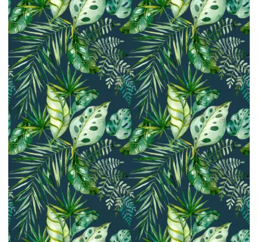 Vinil para móveis Desenho vegetal de estampa selva - TenStickers