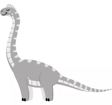 Vinis para quarto infantil Desenho de dinossauro garota cinza - TenStickers