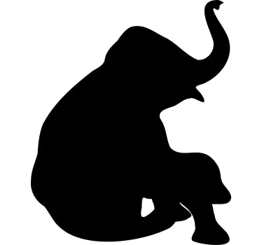 Autocolante animal silhueta de elefante - TenStickers