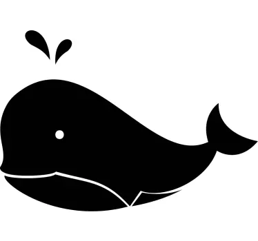 Autocolante animal design de silhueta de baleia - TenStickers