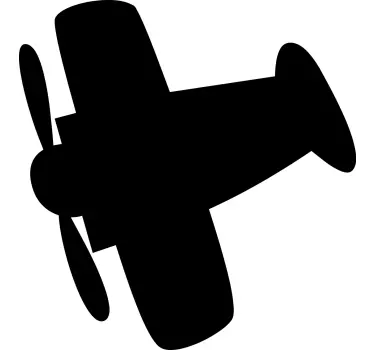 Autocolante decoritivo quadros em vinil Silhueta incrível de aviã - TenStickers