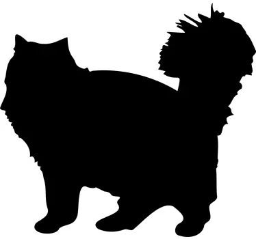 Autocolante animal design de silhueta de gato - TenStickers
