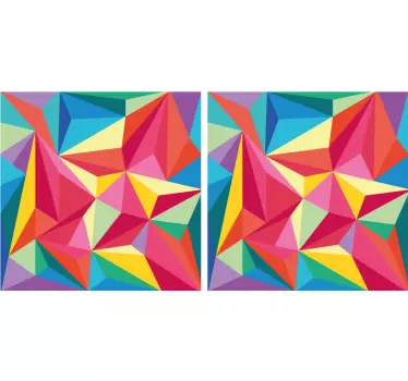 Adesivos azulejos Imagem geométrica multicolorida - TenStickers