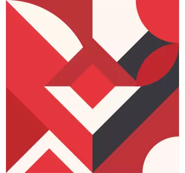 Vinil para móveis Arte geométrica vermelha - TenStickers