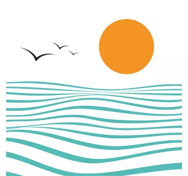 Autocolantes de arte Mar abstrato - TenStickers
