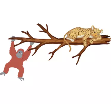 Autocolante animal macaco vilão brincalhão - TenStickers