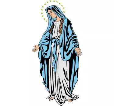 Autocolante de parede religioso da Virgem Maria - TenStickers