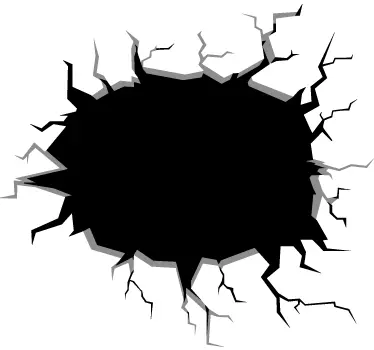 Adesivo de parede buraco na parede - TenStickers