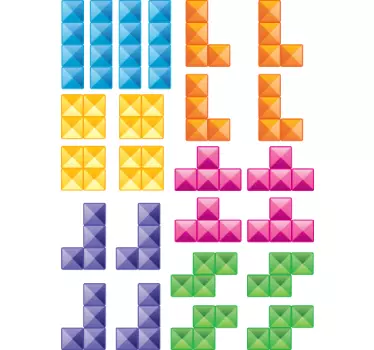 Vinil decorativo peças de tetris - TenStickers