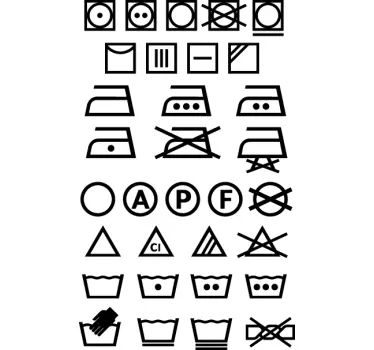 Autocolantes de ícones de lavar roupa - TenStickers