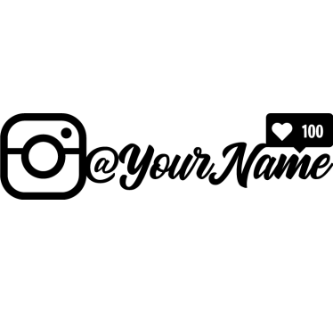 Autocolante para carro nome instagram estilo jovem - TenStickers