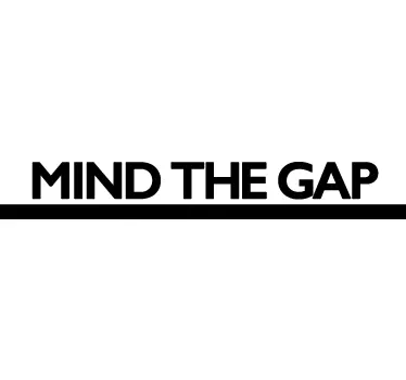 Vinis decorativos de sinalética variada Mind The Gap - TenStickers