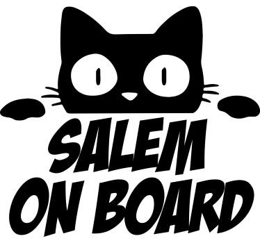 Autocolante para carro humor de rosto de gato - TenStickers