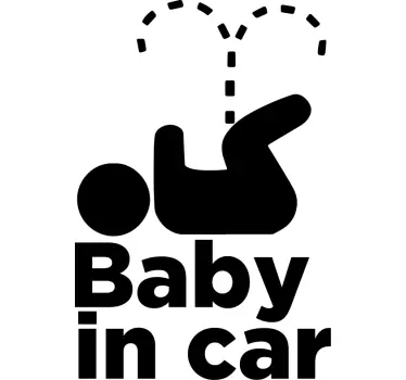 Bebe a bordo personalizado Bebê fazendo xixi - TenStickers