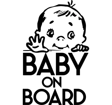 Bebe a bordo personalizado Criança sorridente fofa - TenStickers