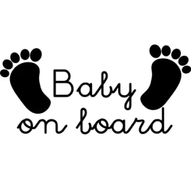 Bebe a bordo personalizado Pés bonitos de monocolor - TenStickers