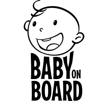 Bebe a bordo personalizado Lindo menino sorridente - TenStickers