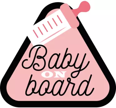 Bebe a bordo personalizado Sinais de trânsito menina - TenStickers