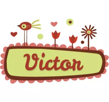 vinis decorativos nome personalizado crianças - TenStickers