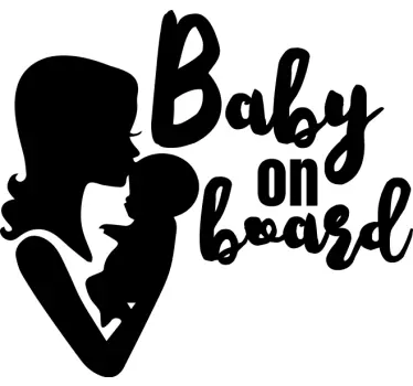 Bebe a bordo personalizado Mãe e bebê a bordo do projeto - TenStickers