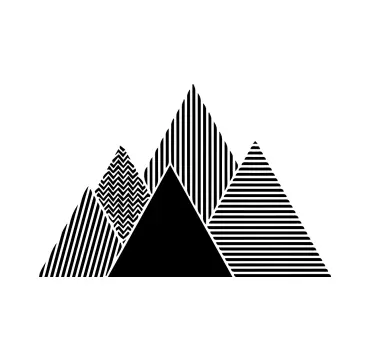 Autocolante geométrico picos de montanha criativos - TenStickers