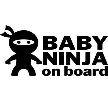 Bebe a bordo personalizado produtode bebê ninja - TenStickers