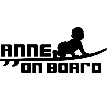 Bebe a bordo personalizado produtobabyboy surfista - TenStickers