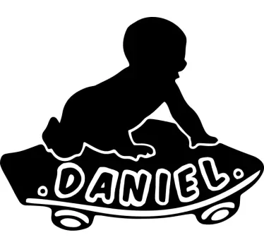 Bebe a bordo personalizado Skate babyboy - TenStickers