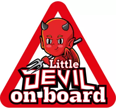 Autocolante animal sinal do pequeno diabo - TenStickers