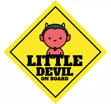 Bebe a bordo personalizado Pequeno demônio - TenStickers