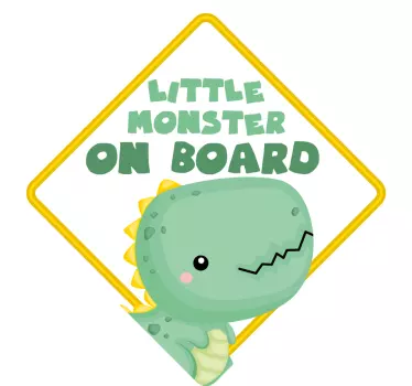 Bebe a bordo personalizado Pequeno monstro - TenStickers