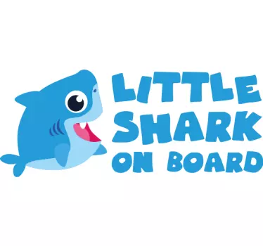 Bebe a bordo personalizado Pequeno tubarão a bordo - TenStickers