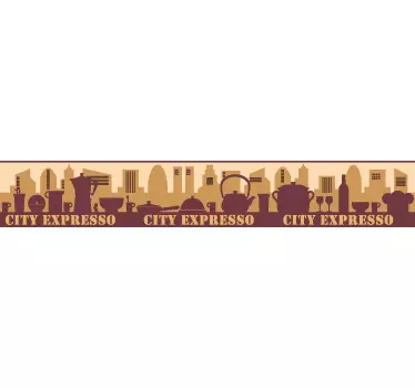 Vinil decorativo faixa "city expresso" - TenStickers
