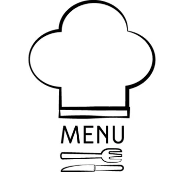 Autocolante decorativo chapéu de chefe - TenStickers