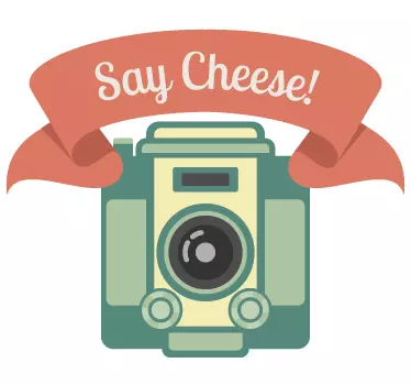 Vinil decorativo câmara say cheese - TenStickers