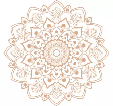 Figuras geométricas Vinil Mandala de cor creme - TenStickers