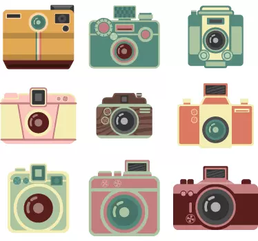 Adesivos vintage câmaras fotográficas - TenStickers