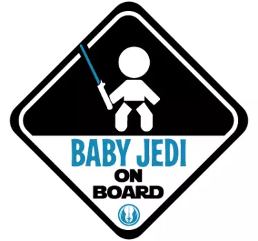 Autocolante Bebé Jedi a Bordo - TenStickers