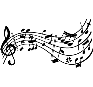 Autocolante de parede notas musicais - TenStickers