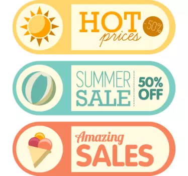 Autocolante para montras vendas de verão - TenStickers