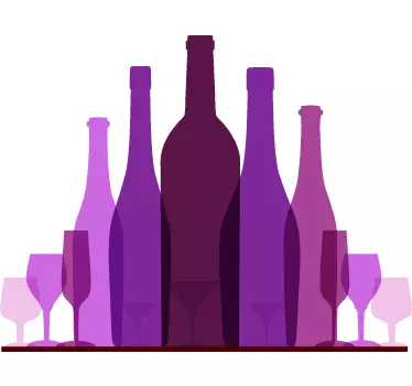 vinis decorativos coleção vinho - TenStickers