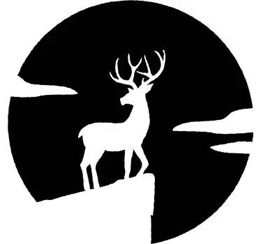 Autocolante animal selvagem silhueta majestosa de veado - TenStickers