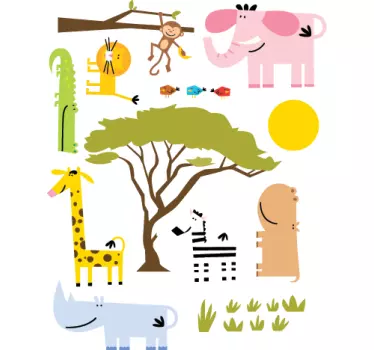 Vinil decorativo infantil Savana África - TenStickers