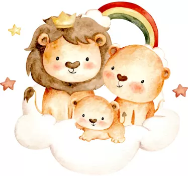 Autocolante animal família de animais fofos - TenStickers