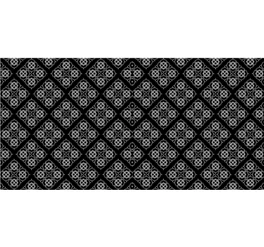 Vinil para móveis Azulejo preto e branco como decoração quadrada - TenStickers