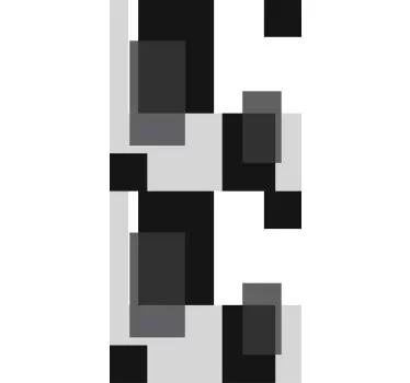 Vinil para frigorífico Blocos de cor preto e branco - TenStickers