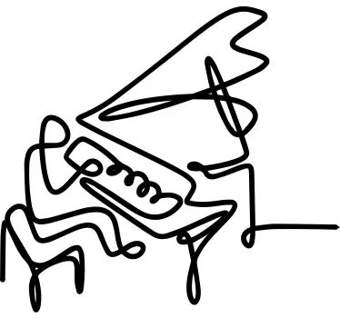 Autocolante decorativos de música clássica produtofofo do pianist - TenStickers