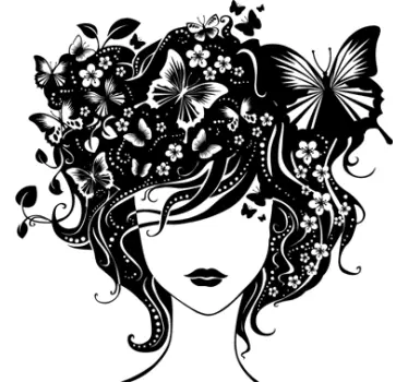 vinis decorativos feminino floresta divindade - TenStickers