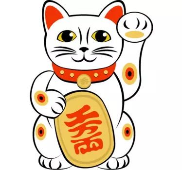 Autocolante com cães e gatos vinis decorativos maneki-neko cat - TenStickers