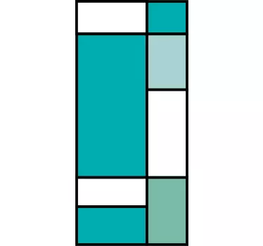 Vinil para frigorífico Blocos de cor quadrada verde - TenStickers